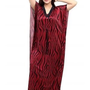 Women's g4girl women's silk geometric print maxi nightgown