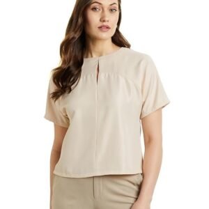 Women's premium women's 'desk-to-dinner' crop top (relaxed fit | stylish)
