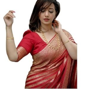 women's fancy banarasi kanjivaram art silk saree with blouse pieces|| az-ys-og-ashoka-p