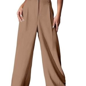 Women's high waist trousers for women – flared korean style formal pants | elegant workwear for office, college & events (available in plus size and combo pack of 2)