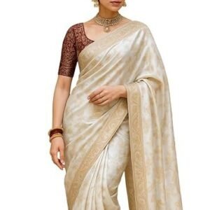 Women's d v enterprise women's pure original kanjivaram zari weaving silk royal rajwadi kalamkari kanchipuram desinger saree with blouse piece for wedding