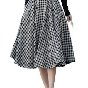 Women's janak girls mid length cotton midi blend skirt 113 black,free size