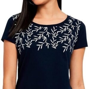 women's cotton regular fit printed round neck t-shirt