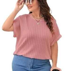Women's womens dressy casual business work tops summer half sleeve shirts boat neck jacquared tshirts