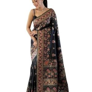 Women's veglari women's kanchipattu phasmina silk hand work pure jari wewing original kanjivaram jacqurad rajwadi print kalmkari sarees with blouses piecs and zalar