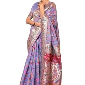 Women's - women's kanjivaram pure soft silk handloom saree pure golden zari with blouse piece