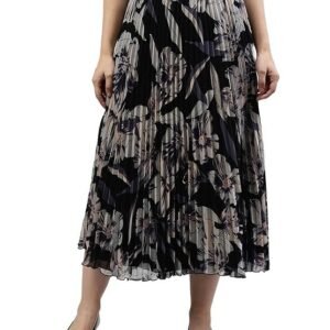 Women's kuduzo girl's|women's classic stretchy all time trendy printed pleated skirt|western skirt |midi skirt