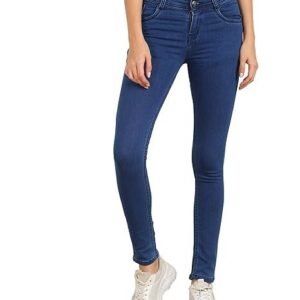 women's cotton blend stretchable mid rise jeans