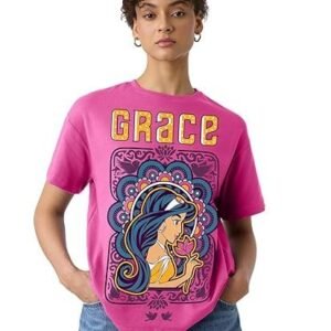 Women's the souled store official aladin: her grace women oversized t-shirts