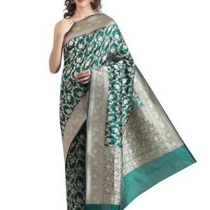Women's the weavers shop by raavi katan silk saree | pure katan banarasi silk saree with unstitched blouse | katan silk sarees for women