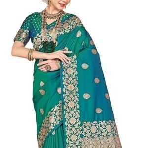 women's kanjivaram banarasi silk saree zari woven for festival wedding silk with rich pallu design sarees for women with unstitched blouse piece