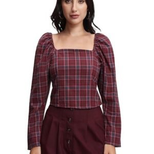Women's talkies women's checkered regular fit shirt