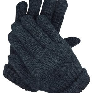 Women's digital shopee winter warm men & women woolen knitted hand gloves and winter wear set free size
