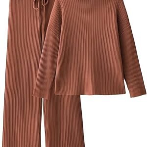 Women's tysort women’s winter woolen turtleneck sweater with pajama | warm winter wear cord set | woolen tracksuit loungewear set