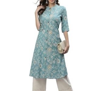 Women's stylum women's floral print rayon a-line kurta