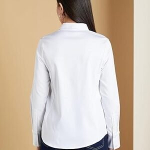 Women's premium women's 'desk-to-dinner' cotton stretch formal shirt (button down | regular fit | stylish | office-wear)