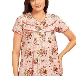 Women's av2 women's cotton printed maxi nighty