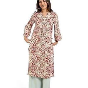 Women's red viscose women’s kurti – stylish and comfortable
