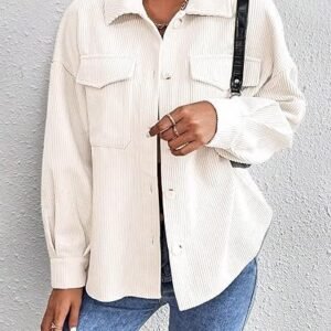 Women's women poly lycra standard length oversized jacket korean style casual outerwear | streetwear party jacket with trendy loose fit