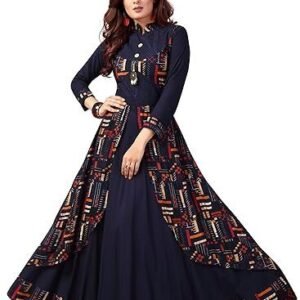 Women's madhuram textiles women rayon a-line long kurti(m-2082)