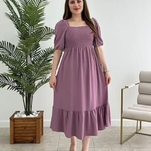 Women's sheetal associates women casual regular sleeves crepe solid fit and flare dress - pack of 1