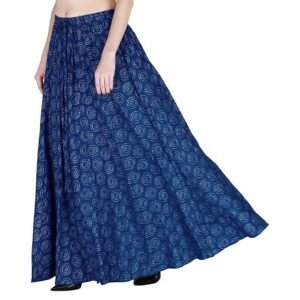 Women's sttoffa cotton printed women wear maxi long skirt 40" inch full length