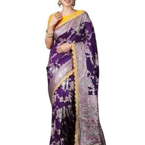women's kanjivaram silk saree pure silk banarasi saree with unstitched blouse piece