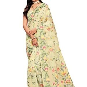 women's pure cotton woven saree with blouse piece