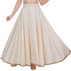 women's poly silk skirt/lehenga with 8 meters maxi flare (double ghera)
