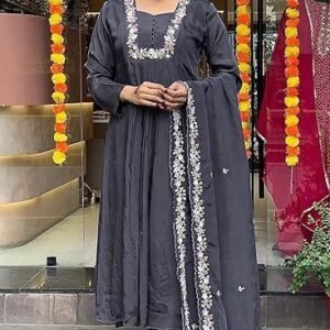 Women's jwalin women's chinon silk kurta pant set with dupatta|kurta set for women|ethnic set|slik blend kurta set with dupatta|traditional kurta set