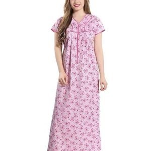 Women's av2 women printed cotton nightwear nighty maxi 7118