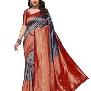 women's banarasi kanjivaram art silk saree with blouse material