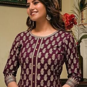 Women's gallery women's cotton gold printed anarkali kurta