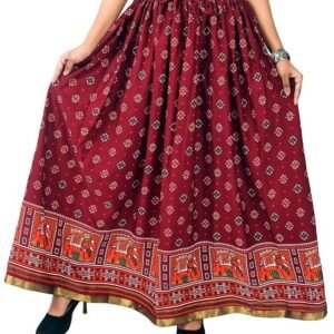 Women's samjhi premium polyester long skirt for women, free size